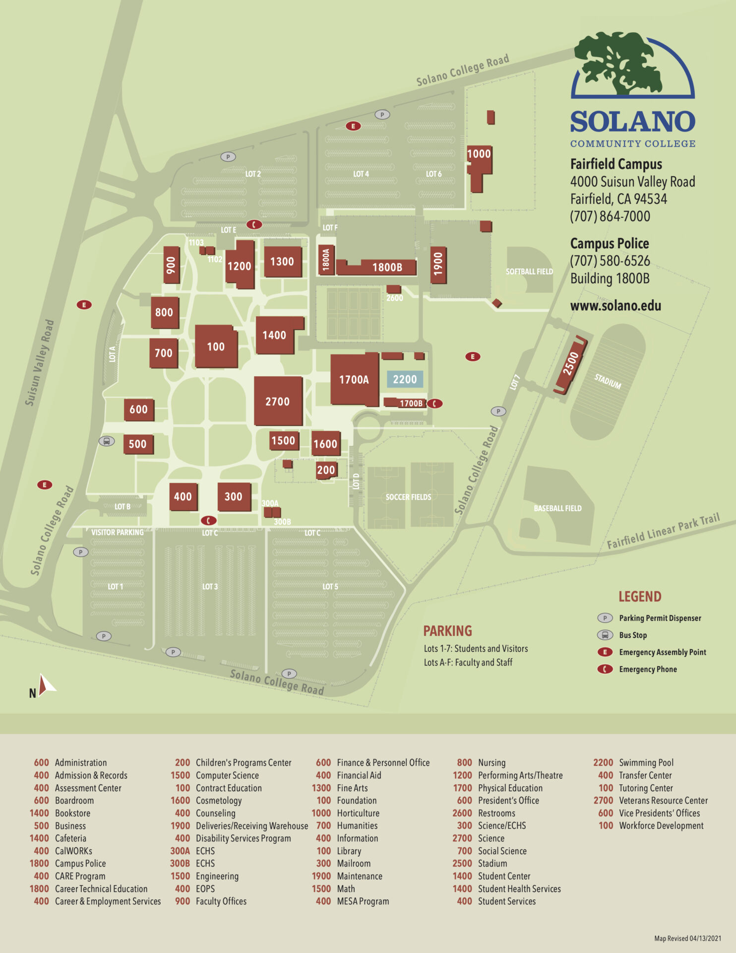 Faifield Campus Map