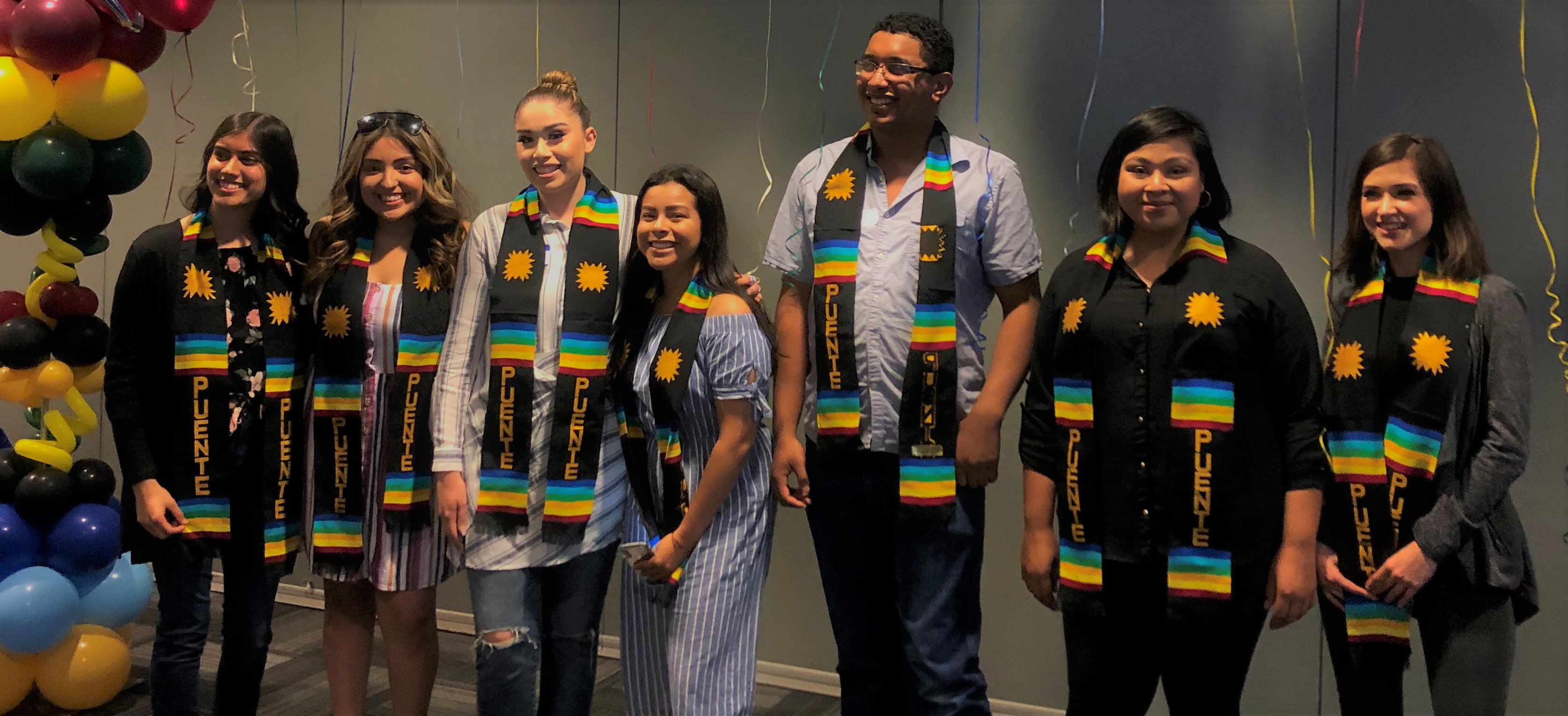 Puente graduates with stoles