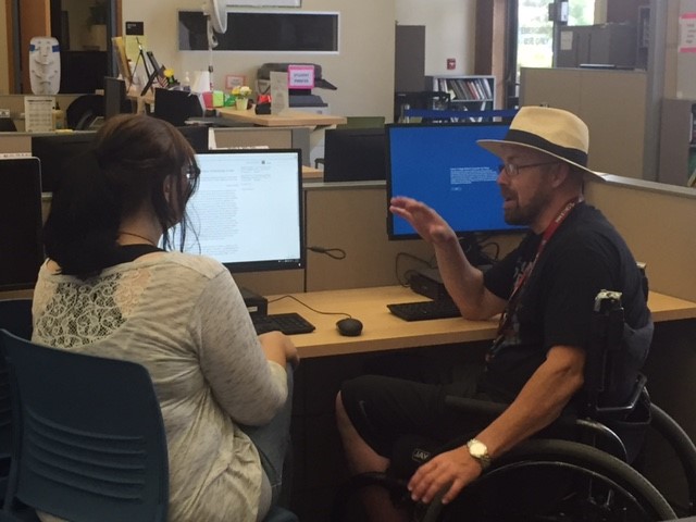 Students enjoying time at the computers